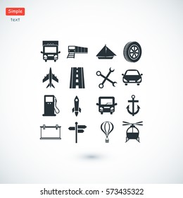 Transport icons, vector best flat icon, EPS