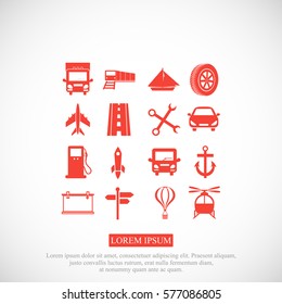 Transport icons, vector best flat icon, EPS