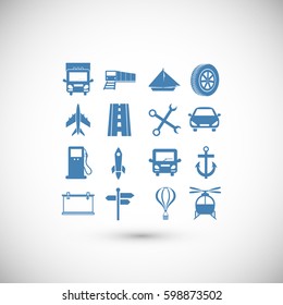 Transport icons, vector best flat icon, EPS