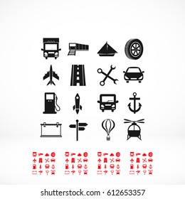 Transport icons, vector best flat icon, EPS