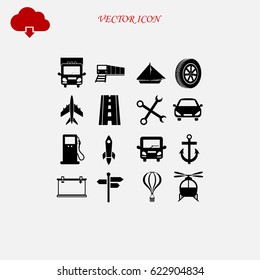 Transport icons, vector best flat icon, EPS