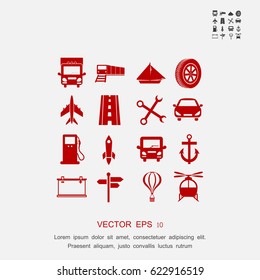 Transport icons, vector best flat icon, EPS