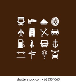 Transport icons, vector best flat icon, EPS