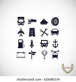 Transport icons, vector best flat icon, EPS