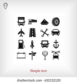 Transport icons, vector best flat icon, EPS