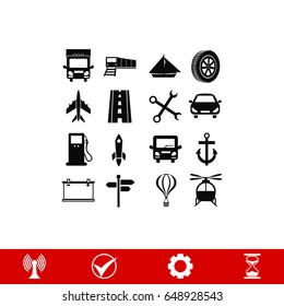 Transport icons, vector best flat icon, EPS