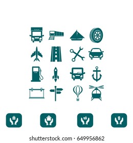 Transport icons, vector best flat icon, EPS