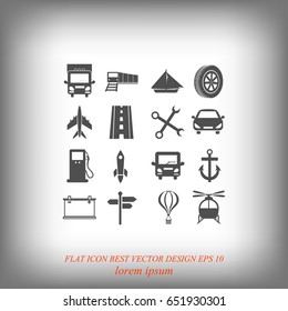 Transport icons, vector best flat icon, EPS