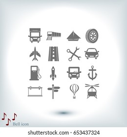 Transport icons, vector best flat icon, EPS
