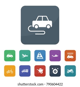 Transport icons. vector collection filled transport icons such as wheelbarrow, car, wheel balance, car wash, ambulance, bicycle, motorcycle, yacht