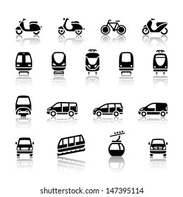  Transport icons. Vector illustration