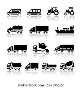  Transport icons. Vector illustration