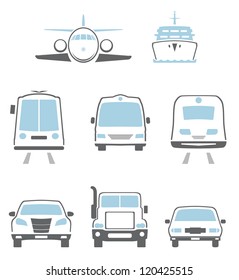 Transport icons. Vector set