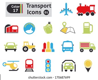 Transport icons. Vector set for your design
