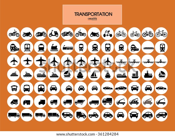 Transport icons.transportation\
.logistics.logistic icon.vector\
illustration.