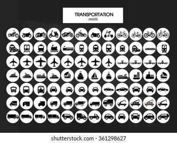 Transport icons.transportation on chalkboard.transportation .logistics.logistic icon.vector illustration. 