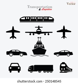 Transport icons,transportation vector illustration, logistics, logistic icon vector