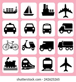 Transport icons,transportation vector illustration,logistics,logistic icon vector 