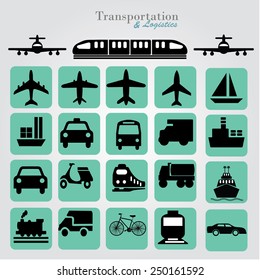Transport icons,transportation vector illustration,logistics,logistic icon vector