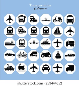 Transport icons,transportation vector illustration,logistics,logistic icon vector