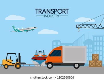 Transport industry concept