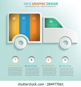 Transport info graphic design, Business concept design. Clean vector.