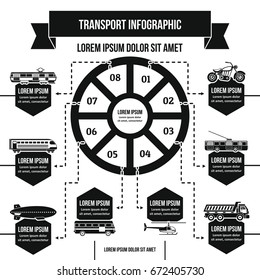 Transport infographic banner concept. Simple illustration of transport infographic vector poster concept for web