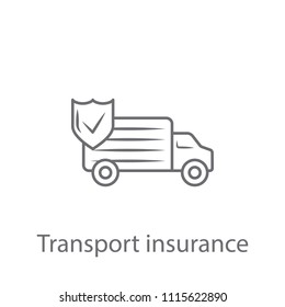 Transport Insurance icon. Simple element illustration. Transport Insurance symbol design from Insurance collection set. Can be used for web and mobile on white background