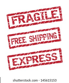 transport labels over white background vector illustration 