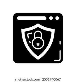 Transport Layer Security Glyph Icon, Vector illustration
