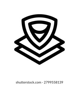 Transport Layer Security TLS. Editable stroke vector icon.