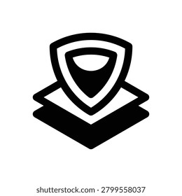 Transport Layer Security TLS. Outlined stroke vector icon with black-filled details.