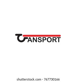 TRANSPORT letter logo design vector