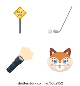 transport, lighting and other web icon in cartoon style.sport, animal icons in set collection.