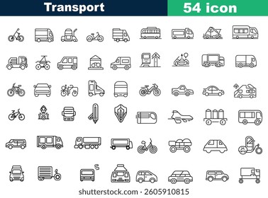 Transport line art vector icon