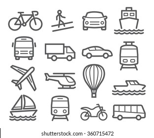 Transport line icons