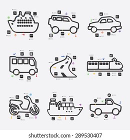 transport line infographic illustration. Fully editable vector file