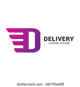 Logotipo de entrega rápida logística de transporte.