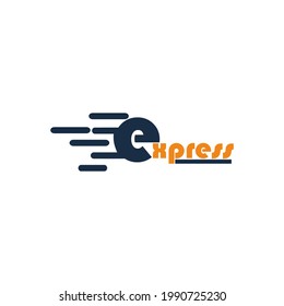 Transport logistic or Express delivery post mail logo for courier logistics shipping service. Vector isolated Express motion icon template for transportation and postal logistics company design