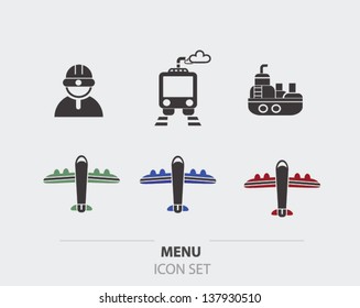 Transport and logistic icons,vector