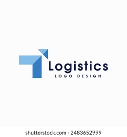 Transport logistic logo of express arrow moving forward for courier delivery or post mail shipping service, Vector isolated icon template for transportation and postal logistics company design