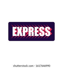 Transport logistic logo of Express letters moving forward for courier delivery or post mail shipping service. Vector isolated icon template for transportation and postal logistics company design
