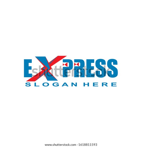 Transport logistic logo of Express letters\
moving forward for courier delivery or post mail shipping service.\
Vector isolated icon template for transportation and postal\
logistics company\
design\

