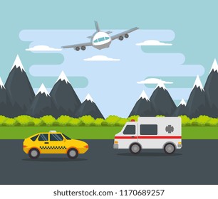 transport logistic set vehicles