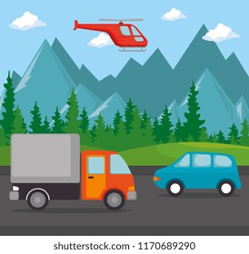 transport logistic set vehicles