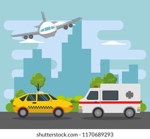 transport logistic set vehicles