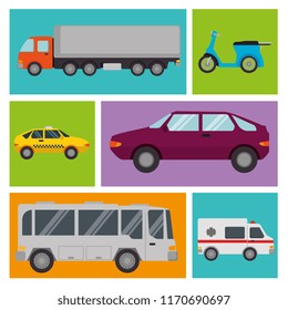 transport logistic set vehicles