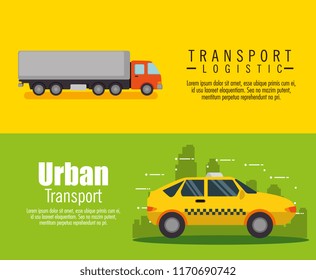 transport logistic set vehicles