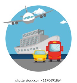 transport logistic set vehicles