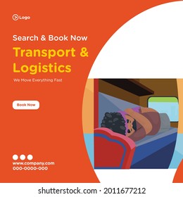 Design-Vorlage für Transport- und Logistikbanner.